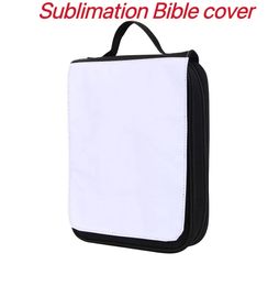 Cubierta de libro bíblico de sublimación con cremallera Estuche para suministros para fiestas Bolsa de iglesia Bolsa de transporte de libro de sublimación Bolsa de transferencia de calor Cubiertas bíblicas 11.7