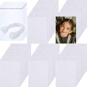 Sublimatie Blanco Luchtverfrisser 10 * 7cm Vilt Materiaal Blad Wit Unscented Home Geuren Auto Luchtverfrissers met String Wholease 1200PCS