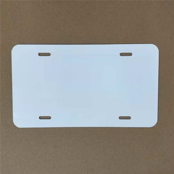 Sublimation Blanc Aluminium Conseil Plaque D'immatriculation En Métal Peinture Carte Blanc Blanc DIY Transfert De Chaleur En Métal Vélo Signes Car Club Ornement Mer 0.65mm B5