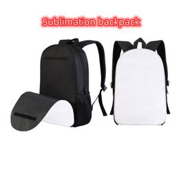 Sublimation blanc sac à dos sac d'ordinateur pour filles garçons sac à dos de loisirs en plein air conception de sangle réglable en gros