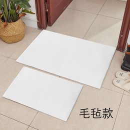 Sublimatie blanco bad tapijten decoratieve badkamer vloer mat witte niet-slip set warmteoverdracht printing diy home ingang vilt polyester portier portefeuit toilet