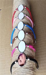 Pulseras en blanco de sublimación para mujer, pulsera de cuerda con impresión por transferencia de moda, consumibles en blanco personalizados, 6 colores, 15 piezas, ranura C330419355966
