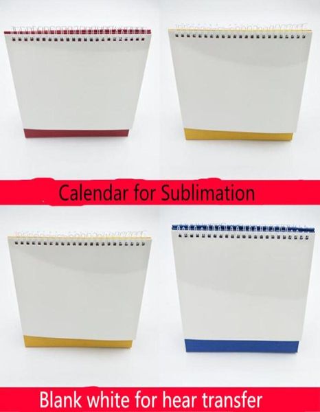 Sublimation Calendrier vierge Bureau DIY Table Calendrier Bobine d'acier Spirale Calendrier de bureau DIY Po Agenda Table Planner avec Blank Pa1071494