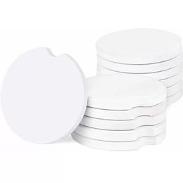 Sublimatie Blanco Car Ceramics Coasters Cup Mats 6.5*6.5*0,6 cm Q3