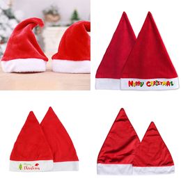 Sublimation Blank Christmas de Noël Capuchon en peluche en peluche Capuche chaleur chapeaux de recouvrement de chapeaux de festival