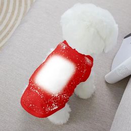 Sublimación Camisa en blanco para perros Ropa Camisas blanqueadas Transferencia de calor Ropa para perros Pijamas Chaleco ligero para cachorros Ropa para mascotas para perros pequeños y medianos que usan tt0218
