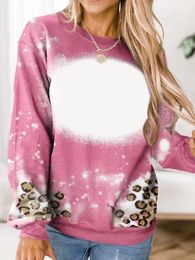 Sublimatie blanco faux gebleekte pullover sweatshirts feestbenodigdheden kerst crewneck hoodies katoen zacht gevoel op maat logo