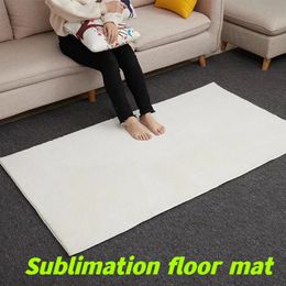 Sublimatie Blanco vloer Mat Bad Tapijt Waterdicht Schuifbestendig Mat Warmteoverdracht Zacht oppervlak Anti-slid deurmat voor woningdecoraties