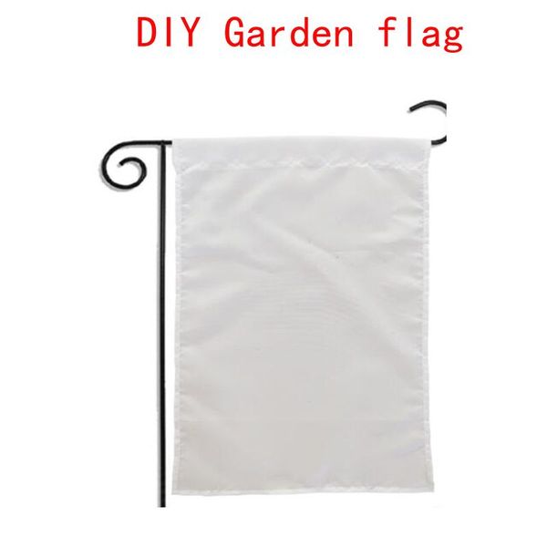 Sublimation drapeau de jardin blanc drapeaux de jardin américains impression par transfert de chaleur bannière de jardin bannières vierges taille 30*45 cm