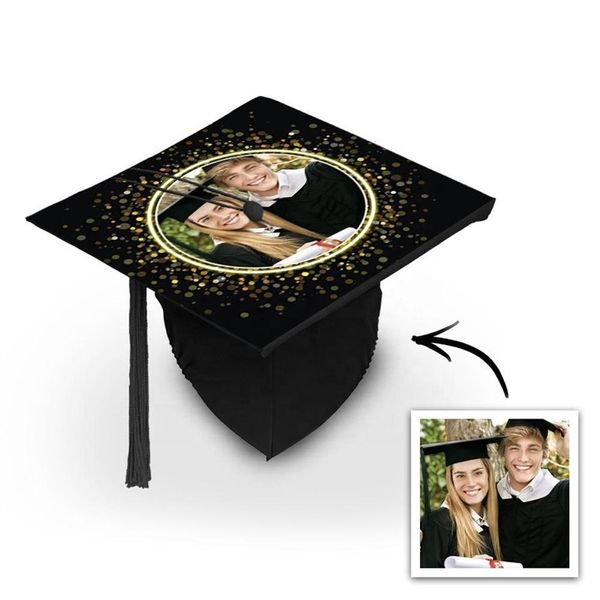 Sublimation Blanc Graduation Chapeau Topper Autocollant Partie Transfert De Chaleur Blanc Adhésif Grad Cap Plaque Décorations