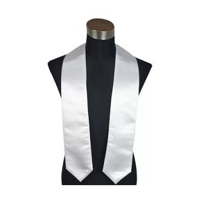 Sublimación en blanco Graduación Tie Stoles Textiles para el hogar Grad Senior Student Vneck Logo Printing para estudiantes