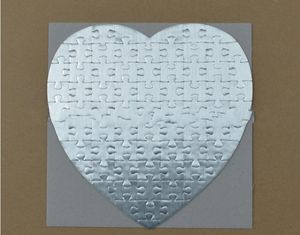 Sublimatie blanco hart puzzels diy puzzel papier 3 kleuren producten harten liefde vormoverdracht afdrukken spaties verbruiksgoederen kind speelgoed geschenken sn6694