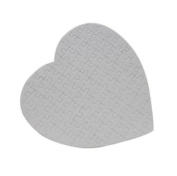 Sublimation vierge en forme de coeur Puzzle fête faveur transfert de chaleur A4 bricolage Puzzle créatif saint valentin cadeau