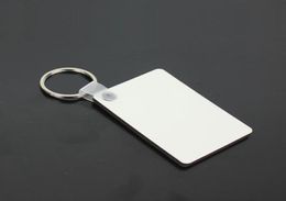 SUBLIMATION Blank Keychain Party Favor MDF Square Pendre en bois Transfert thermique Doubledisated Key White DIY Gift 60403mm A1929666