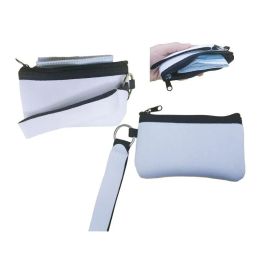 Sublimation masque vierge sac de rangement avec lanière transfert de chaleur Portable Mini porte-monnaie portefeuille bricolage cadeau 0518