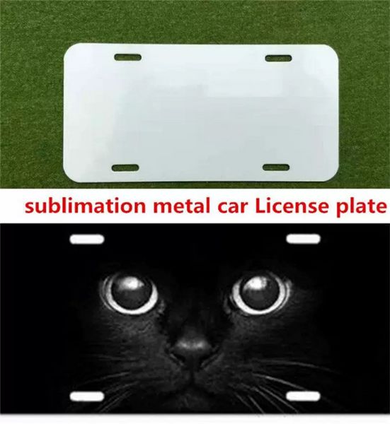 Materiales de placa de matrícula de coche de Metal en blanco para sublimación, impresión de transferencia de corazón caliente, consumibles personalizados DIY 29,5x14,5 CM FY7670 ss1117