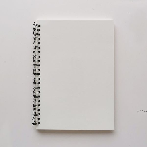 Sublimación Cuaderno en blanco Cuaderno en espiral Diario encuadernado con alambre Bloc de notas blanco liso Venta al por mayor El tamaño de regalo personalizado se puede mezclar GCE13543