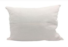 Sublimación Funda de almohada en blanco 4040 cm Color sólido Libro Funda de almohadas de bolsillo Funda de cojín de lino de poliéster blanco beige personalizado 3630001