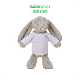 Camisa de poliéster en blanco para sublimación, para juguetes de peluche, logotipo personalizado, impresión por sublimación, tela fotográfica para oso de peluche, conejito