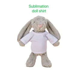 Sublimatie blanco polyester shirt voor knuffels Aangepast logo Sublimatie print fotodoek voor Teddy Bear Eater Bunny17