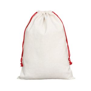 Sacs de père noël vierges par Sublimation, sac à cordon personnalisé, sacs cadeaux de noël, transfert de chaleur de poche ZZ