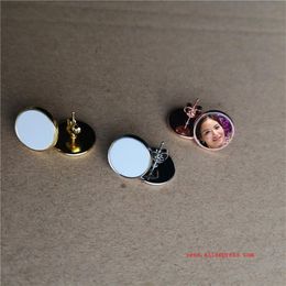 boucles d'oreilles vierges par sublimation boucle d'oreille de mode pour les consommables d'impression par transfert la taille d'impression est de 12 mm 25 paires lot 210323283z