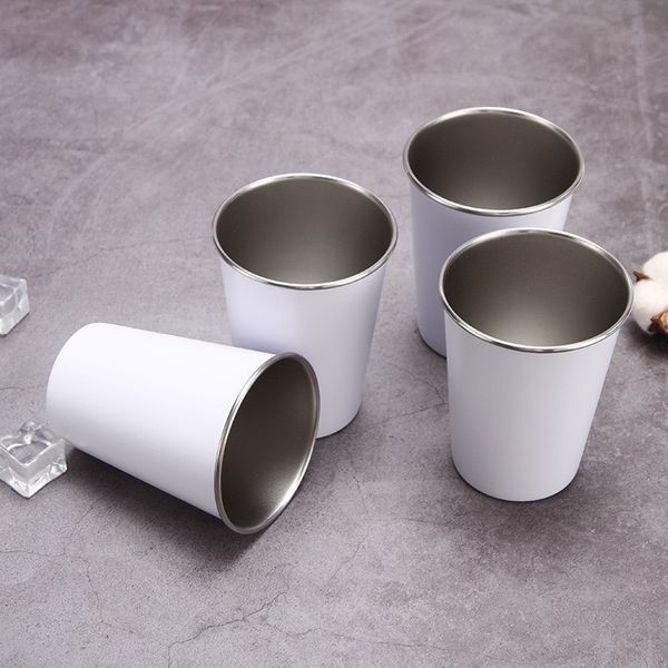 Sublimation Blanc Gobelet En Acier Inoxydable Pinte Verre 17 oz Cône En Métal Bière Tasse Empilable Incassable Potable Tasses Récipient D'eau Blanche DIY AAA