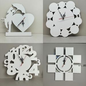 Sublimation horloge murale vierge Saint Valentin bricolage personnalisé famille maison horloges murales décoratives CCA10215