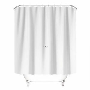 Rideau de douche imperméable vierge par sublimation Rideaux de bain 2 en 1 lavables en polyester à transfert thermique avec 12 trous à œillets RRA11903