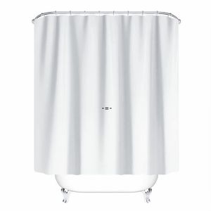 Rideau de douche imperméable vierge de sublimation transfert thermique blanc Polyester lavable 2-en-1 rideaux de bain avec 12 trous à œillets RRA11902