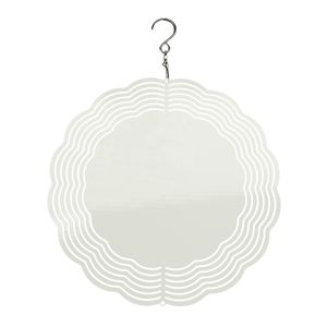 Spinner de viento en blanco para sublimación, Spinner de aluminio de 10 pulgadas para colgar al aire libre, decoración de jardín, espacios en blanco de Metal para bricolaje en ambos lados imprimibles