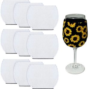 Sublimation Blank Wine Glass Sleeve Neoprene Drinkware Insulator Cover