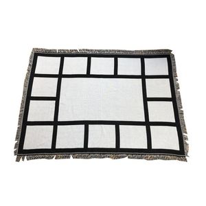 Couverture de sublimation Blanc Couvertures d'impression par transfert thermique Panneaux Couverture pour sublimation 9 15 Grilles Tapis pour sublimer DHL