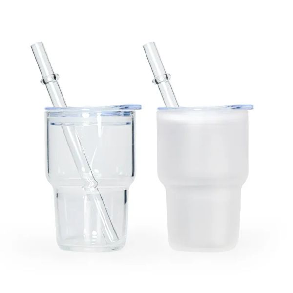 Blancs de sublimation 3 oz verres à vin gobelets couleurs givrées claires tasses Liqueur verre à liqueur peut tasses avec couvercle en plastique 0803