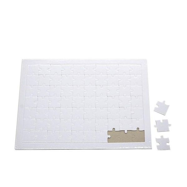 Puzzles vierges de sublimation A4 70 pièces avec cadre pour bricolage personnalisé carton blanc transfert de chaleur puzzle vierge D Dhmfa