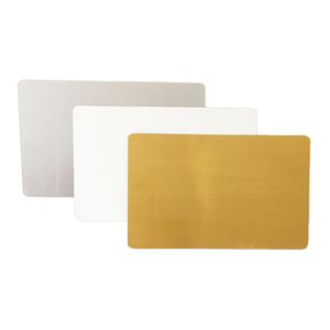 Sublimación en blanco Tarjetas de visita de metal en blanco para tarjetas de sublimación en blanco Blanco Sier Gold 0.24Mm Nombre de aluminio Regalo Vip Drop Delivery Dhiaa