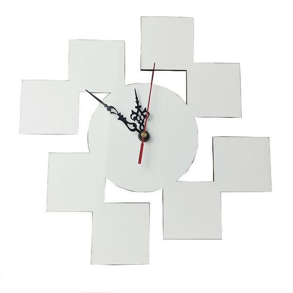 Sublimación Espacios en blanco Reloj de pared en blanco 12 pulgadas Mdf silencioso Decorativo sin tictac con motor y caída de manos Dhjcl