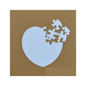 Sublimation Blanks Blanc Blanc Jigsaw Puzzles Papier Carton Mini Puzzle Tapis Pour Enfants Garçons Filles Décoration Diy I Dhnl8