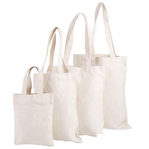 Sublimation Blanks Canvas Tote Bags Blank Cotton Totes Avec Poignée Réutilisable Lavable Épicerie Plaine Pour Wome Dh63X