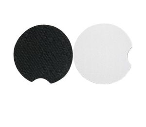 Sublimatie Blanks Coars Coaster DIY Car Cups Mat Houder Onderzetters met absorberende neopreen blanco drinken Cup Pad voor uw eigen ambachten SN2160