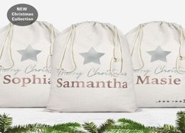 Sublimation Blanks Christmas Santa Sacks Bolsas de regalo con monogramables Sack Diy Drawstring Bag a granel FWD10439 se puede personalizar el diseño5185967