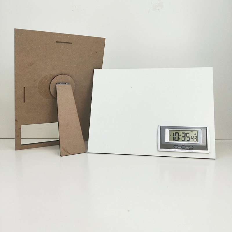 Sublimationsrohlinge Elektronische Uhren Holztischuhr kann DIY Bild Home Dekorationen 27 * 20 cm Partygeschenke XD24597