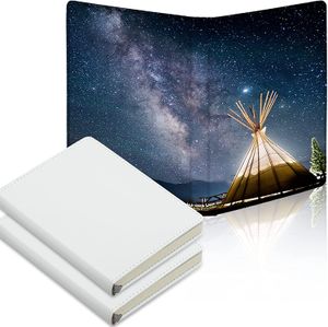 Sublimación espacios en blanco diario cuaderno en blanco A6 PU cuero diarios carpeta diario cuaderno 95 páginas