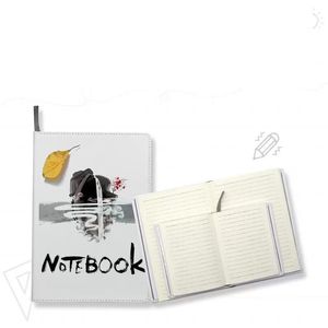 Sublimatie Blanks Kladblokken A4 A5 A6 Witboek Notebooks PU Lederen bedekte warmteoverdracht Afdrukken Notitieboeken met innerlijke papieren lijm