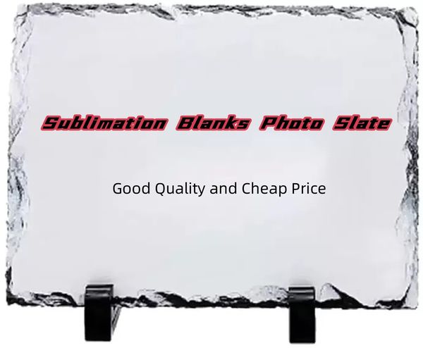Sublimación en blanco foto pizarra en blanco roca placa piedra pizarra transferencia de calor impresión foto marco personalizado DIY