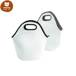 Sublimatie blanks herbruikbare neopreen draagtas handtas geïsoleerde zachte lunch tassen met rits ontwerp voor werkschool XS
