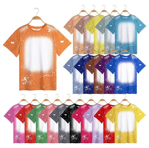 Sublimation Blanks Tie-Died Décorations de Noël Unisexe Enfant Femmes Hommes T-shirts En Gros