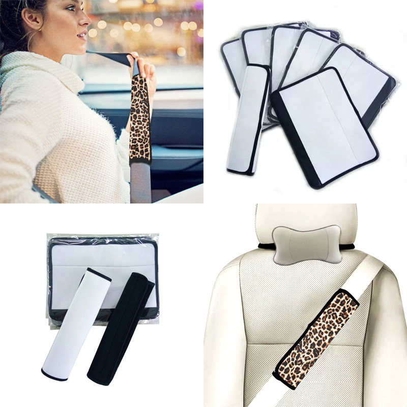 Party Supplies SubliMation Blanks White DIY Car Seat Belt Cover Neoprene Bekväma ersättningsskivor