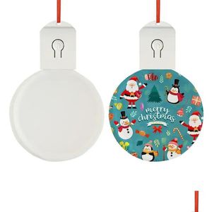 Sublimación en blanco Sublimación al por mayor Adorno navideño en blanco Bb 7 colores que cambian la impresión Acrílico Navidad LED Oficina Escuela Busines Dhu8P