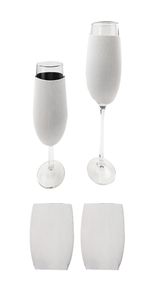 Ébauches de sublimation Manchon de verre à vin Couvercle isolant en néoprène pour verre à vin Porte-boisson Ornements de sublimation Fournitures pour kit de fête 3457194